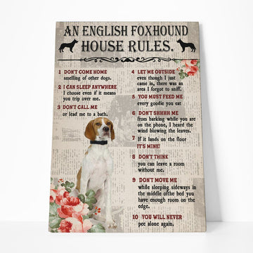 Gearhuman 3D An English Foxhound House Rules Canvas GK040260 Canvas 1 Piece Non Frame M