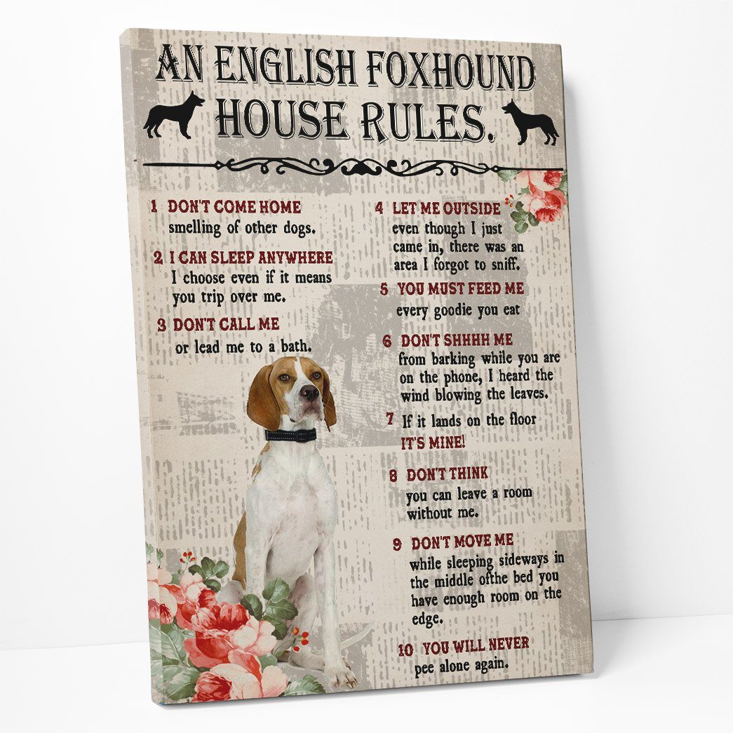 Gearhuman 3D An English Foxhound House Rules Canvas GK040260 Canvas