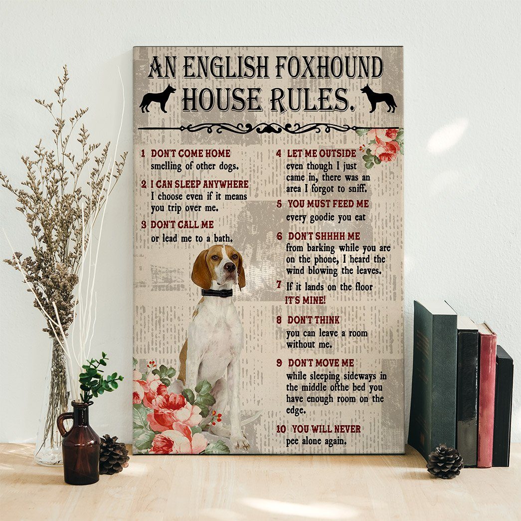 Gearhuman 3D An English Foxhound House Rules Canvas GK040260 Canvas