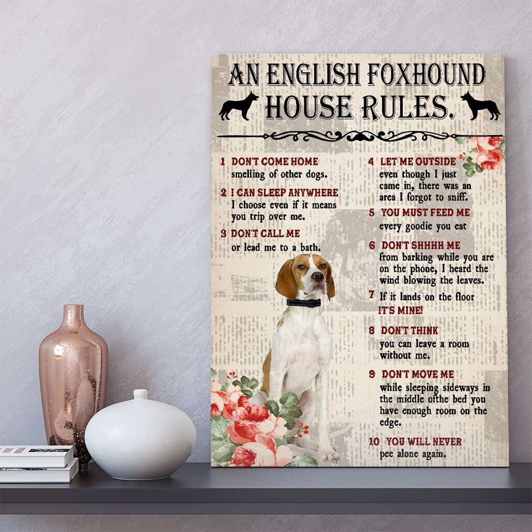 Gearhuman 3D An English Foxhound House Rules Canvas GK040260 Canvas