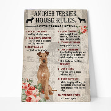 Gearhumans 3D An Irish Terrier House Rules Canvas