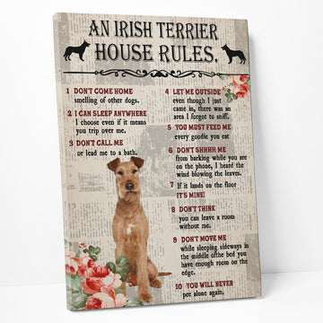 Gearhumans 3D An Irish Terrier House Rules Canvas