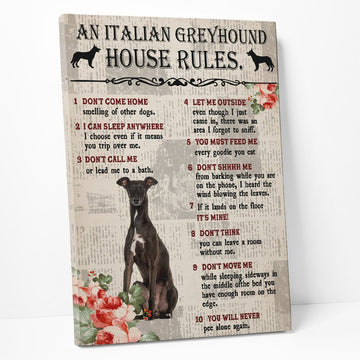 Gearhumans 3D An Italian Greyhound House Rules Canvas