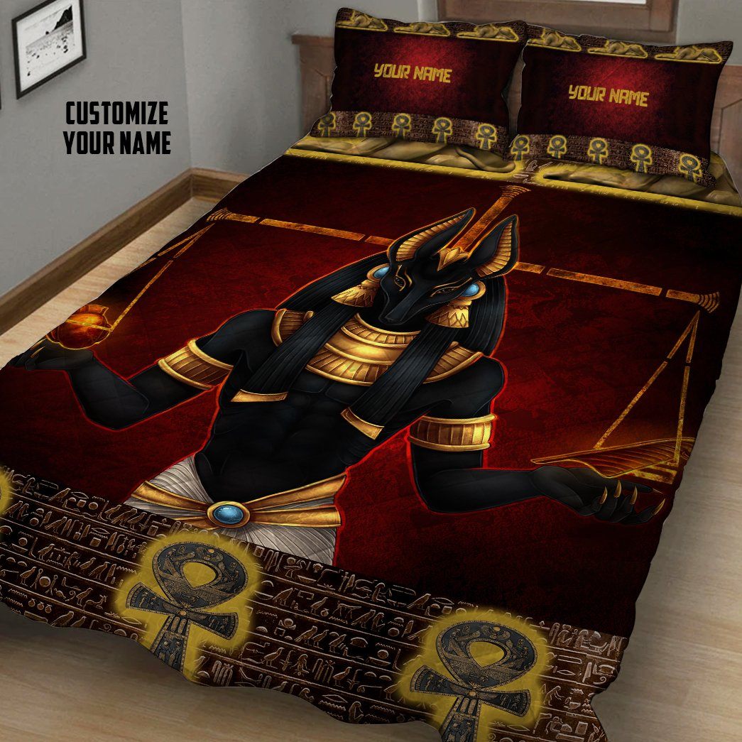 Gearhuman 3D Ancient Egypt God Custom Name Quilt Set GW06016 Quilt Set 