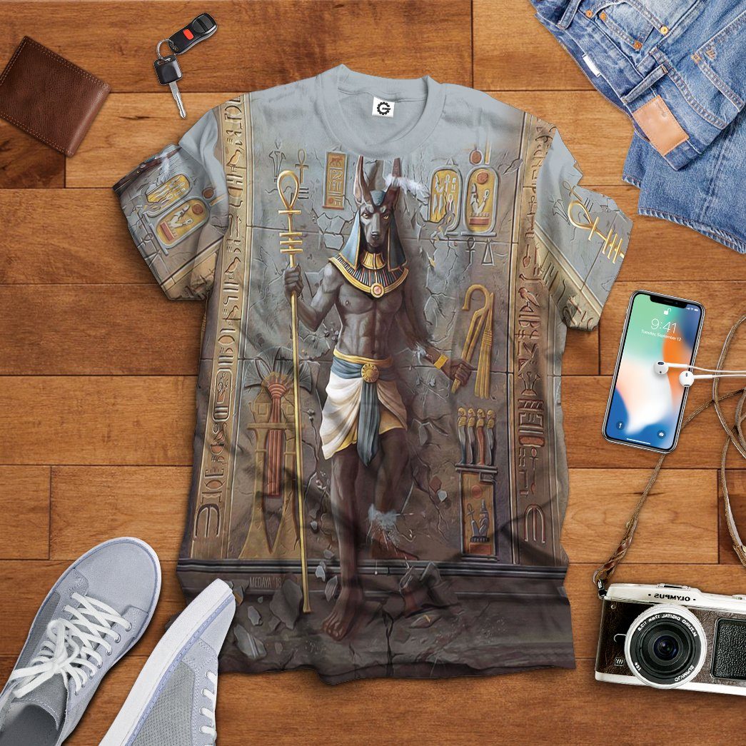 Gearhuman 3D Ancient Egyptian Anubis Custom Tshirt Hoodie Apparel GW06015 3D Apparel 