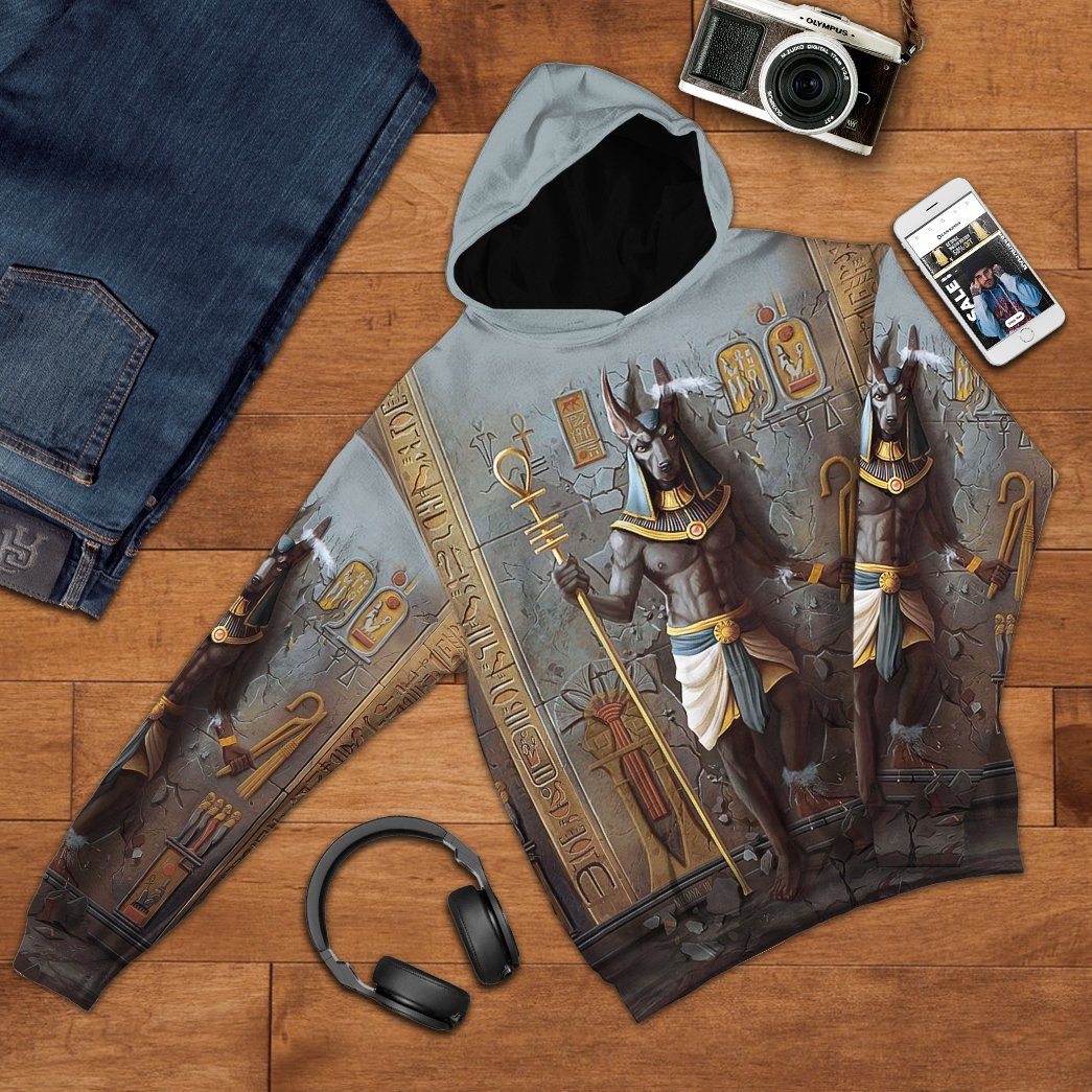 Gearhuman 3D Ancient Egyptian Anubis Custom Tshirt Hoodie Apparel GW06015 3D Apparel 