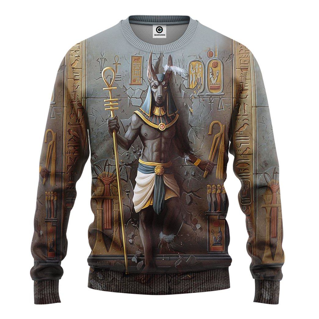Gearhuman 3D Ancient Egyptian Anubis Custom Tshirt Hoodie Apparel GW06015 3D Apparel Long Sleeve S 