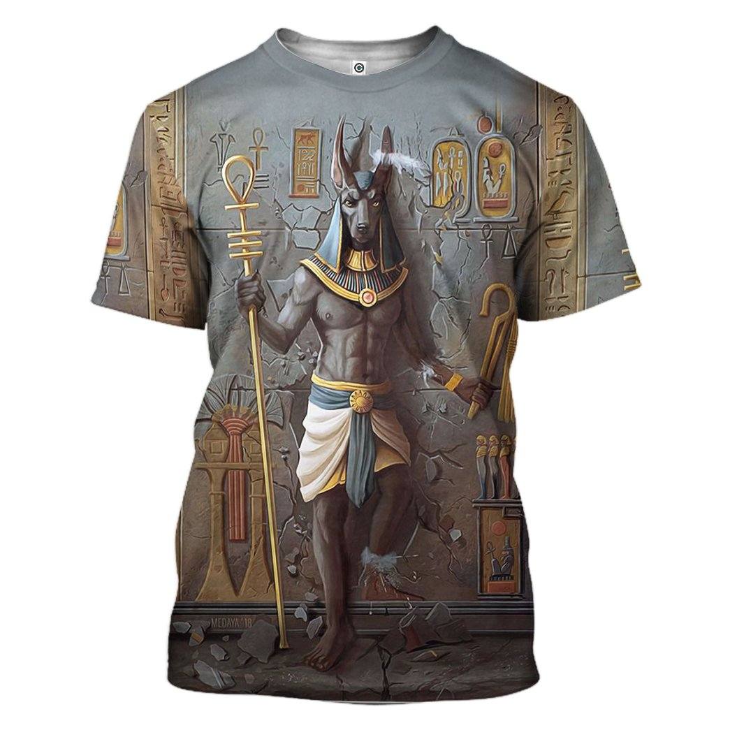 Gearhuman 3D Ancient Egyptian Anubis Custom Tshirt Hoodie Apparel GW06015 3D Apparel T-Shirt S 