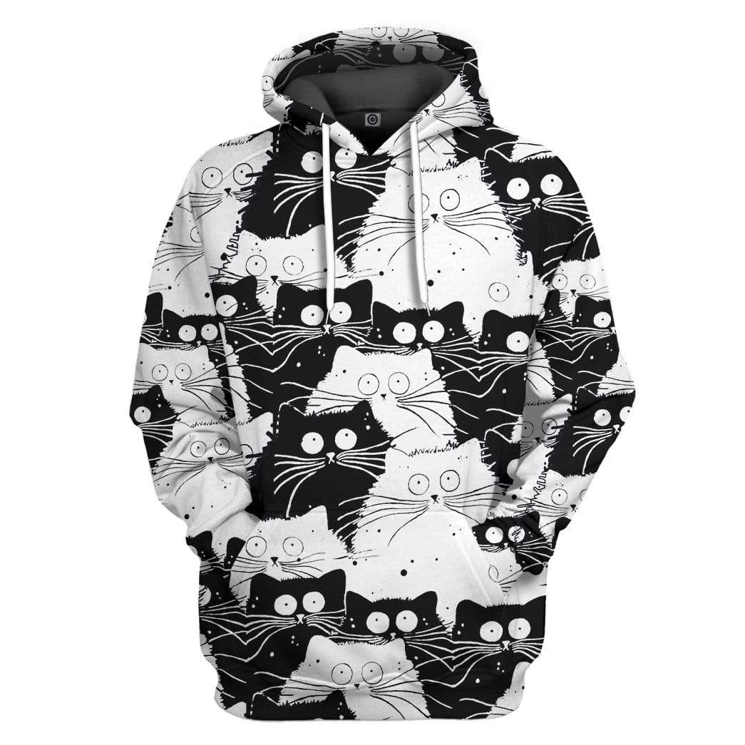 Gearhuman 3D Angry Cat Custom Hoodie Apparel GD120512 3D Custom Fleece Hoodies Hoodie S 