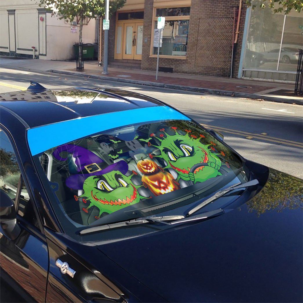 Gearhuman 3D Angry Virus Halloween Custom Car Auto Sunshade GV10095 Auto Sunshade 