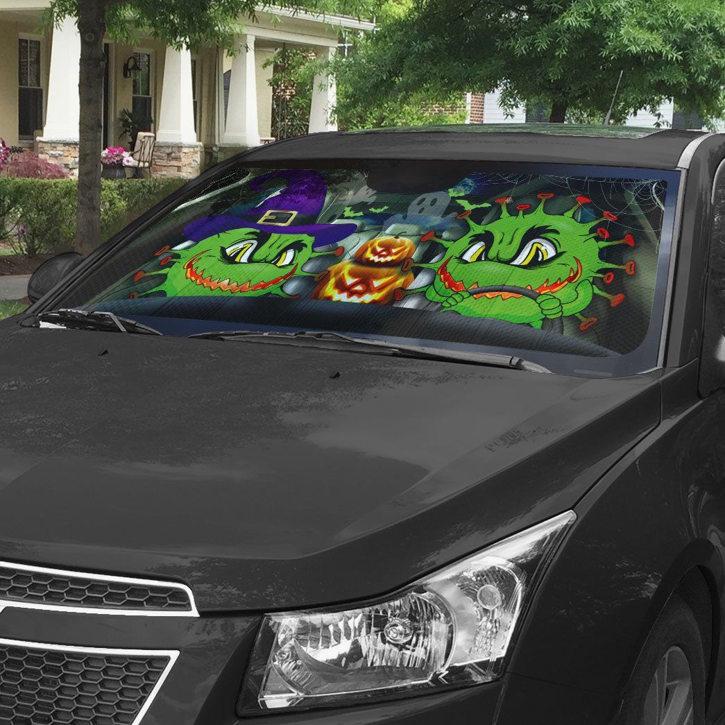 Gearhuman 3D Angry Virus Halloween Custom Car Auto Sunshade GV10095 Auto Sunshade 