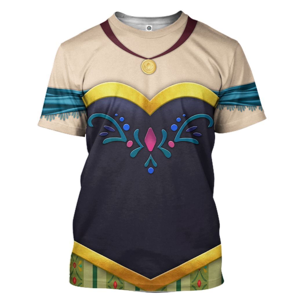 Gearhuman 3D Anna Frozen Custom Tshirt Hoodie Appreal CC24118 3D Apparel T-Shirt S 