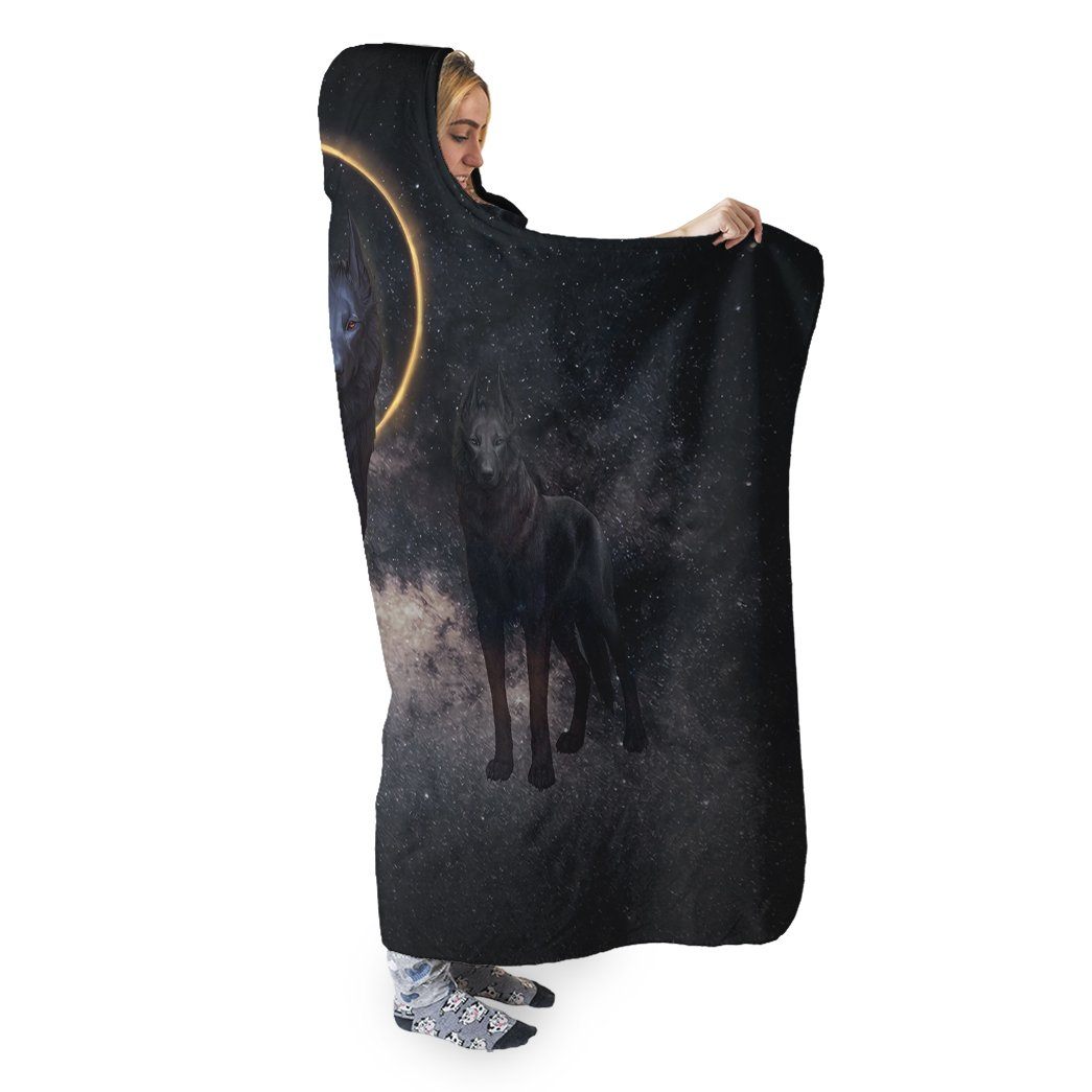 Gearhuman 3D Anubis Dog In The Sky Custom Hooded Blanket GR07126 Hooded Blanket 