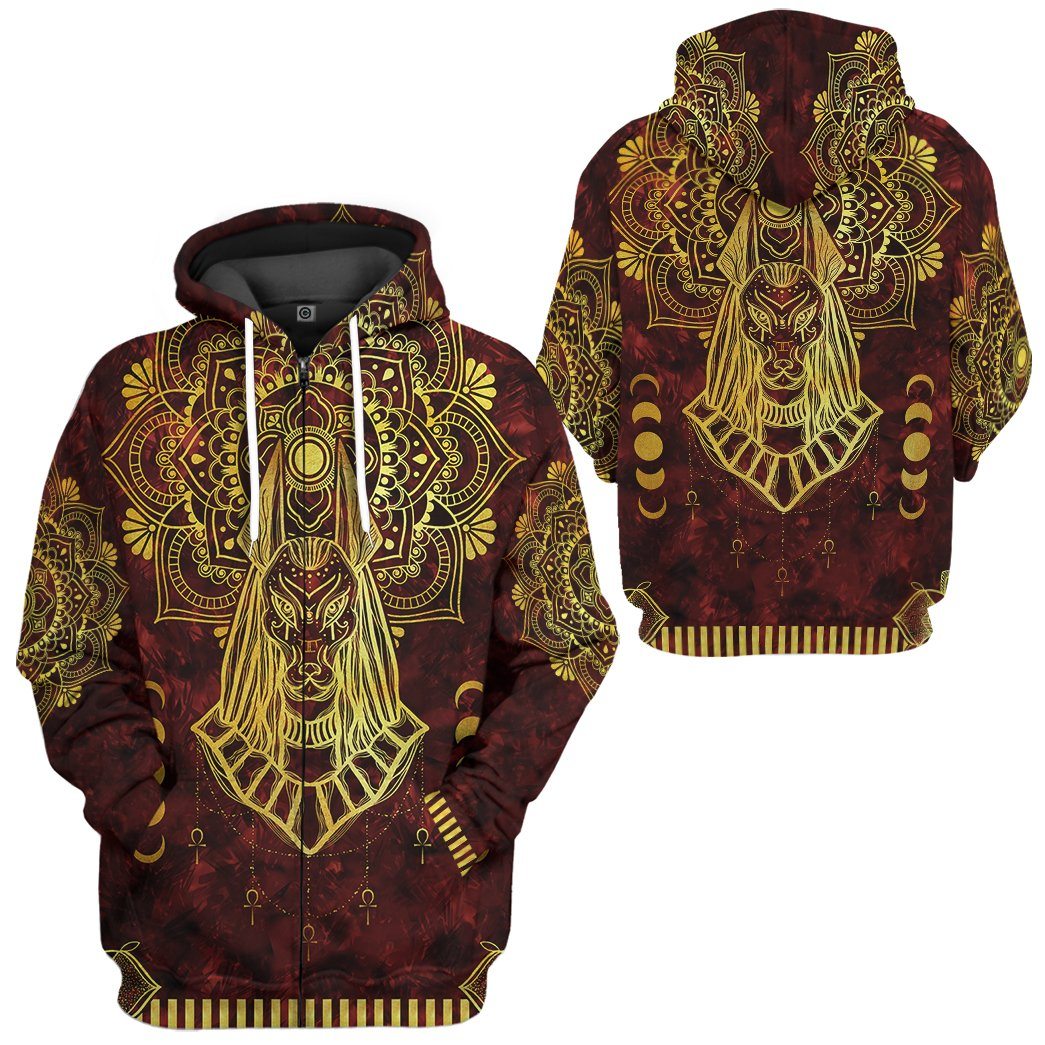 Gearhumans 3D Anubis Egypt Custom Tshirt Hoodie Apparel