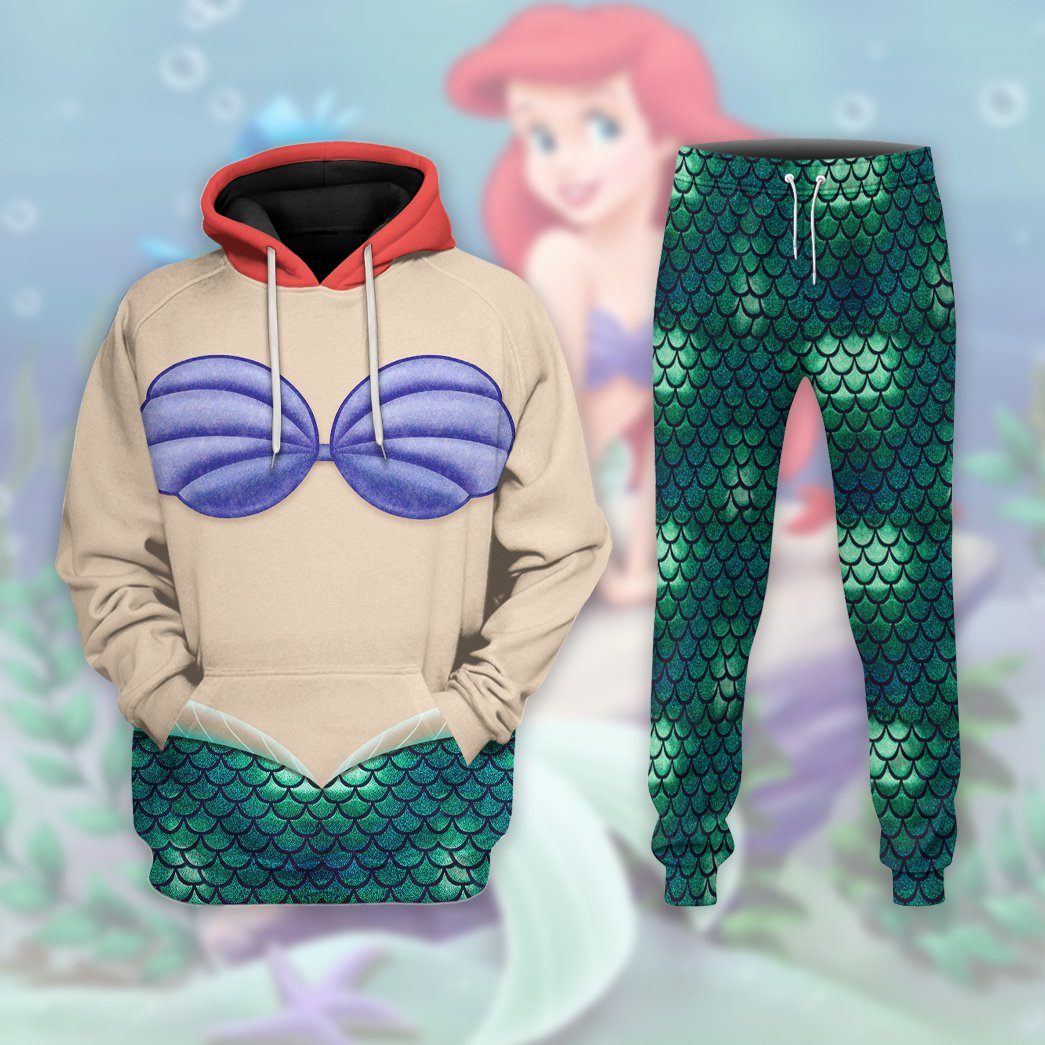 Gearhuman 3D Ariel Mermaid Custom Sweatpants Apparel CC24119 Sweatpants 
