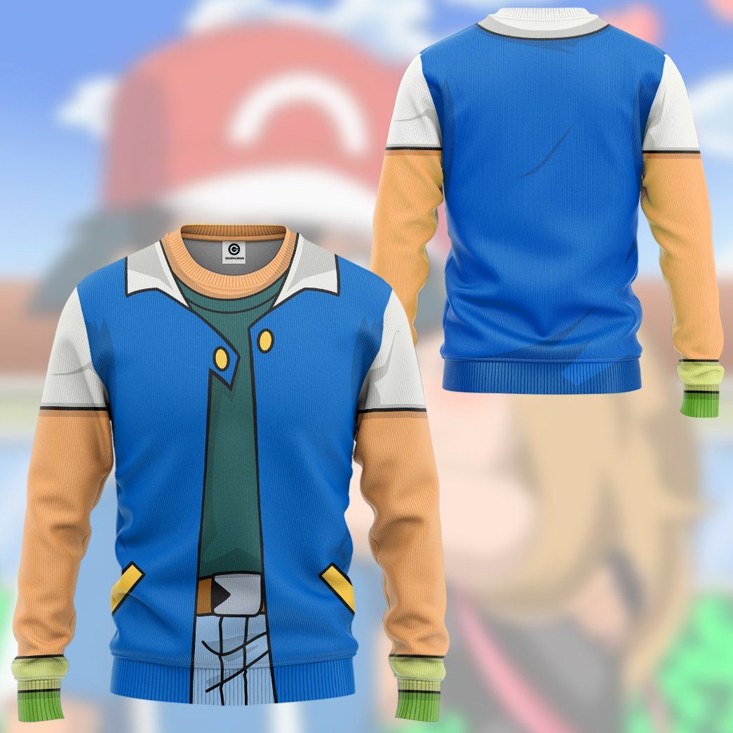 Gearhuman 3D Ash Pokemon Costume Tshirt Hoodie Apparel GK19025 3D Apparel