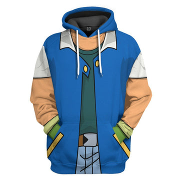 Gearhuman 3D Ash Pokemon Costume Tshirt Hoodie Apparel GK19025 3D Apparel Hoodie S