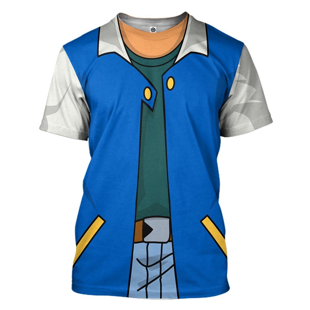 Gearhuman 3D Ash Pokemon Costume Tshirt Hoodie Apparel GK19025 3D Apparel T-Shirt S