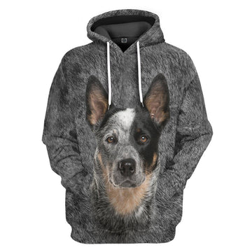 Gearhumans 3D Australian Cattle Dog Front And Back Tshirt Hoodie Apparel