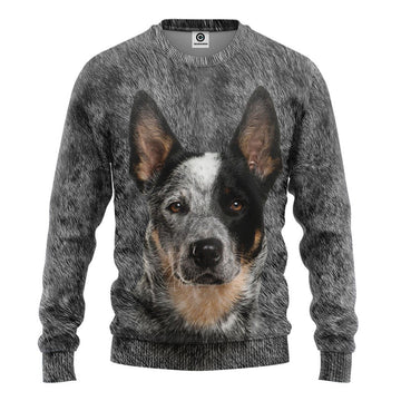 Gearhumans 3D Australian Cattle Dog Front And Back Tshirt Hoodie Apparel