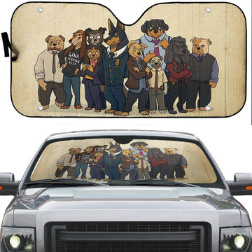 Gearhuman 3D B99 Dogs Auto Sunshade