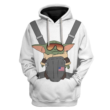 Gearhumans 3D Baby Yoda Custom Hoodie Apparel