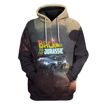 Gearhumans 3D Back To The Jurassic Custom Hoodie Apparel