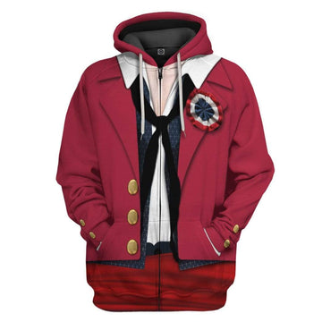 Gearhumans 3D Barricade Boys Enjolras Les Miserables Custom Hoodie Apparel