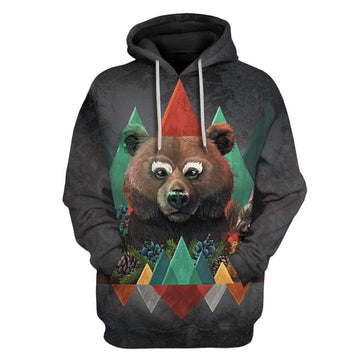 Gearhuman 3D Bear of Fall Custom T-Shirts Hoodies Apparel AN-AT1202206 3D Custom Fleece Hoodies Hoodie S 