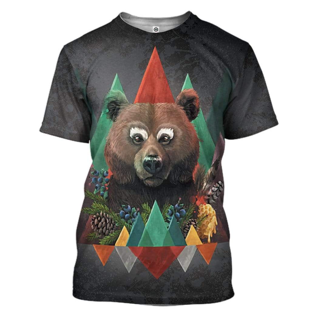 Gearhuman 3D Bear of Fall Custom T-Shirts Hoodies Apparel AN-AT1202206 3D Custom Fleece Hoodies T-Shirt S 