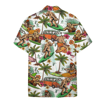Gearhuman 3D Bear Surfing Hawaii Shirt ZZ0707212 Short Sleeve Shirt 