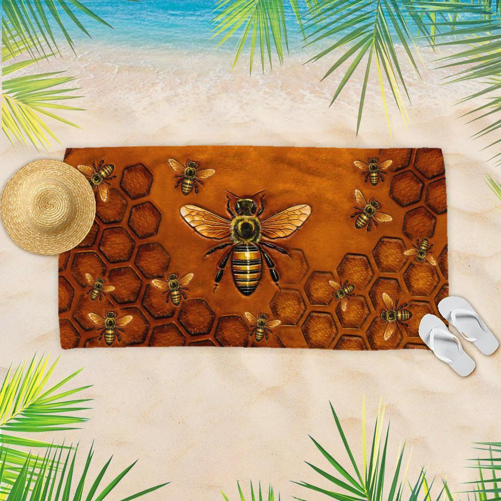 Gearhuman 3D Bee Beach Towel ZZ0706215 Towel 