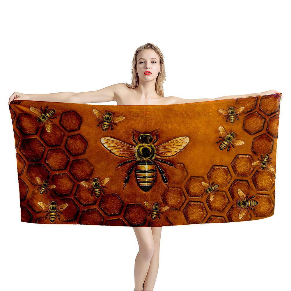 Gearhuman 3D Bee Beach Towel ZZ0706215 Towel 