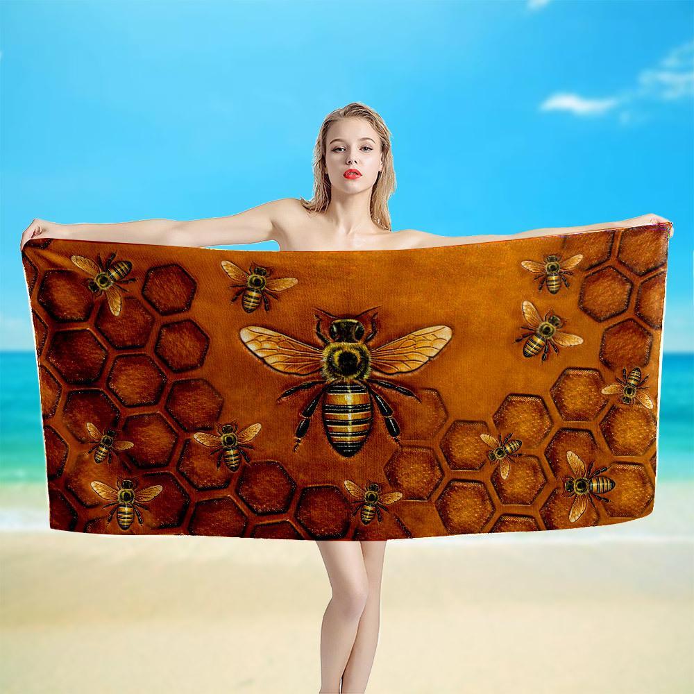 Gearhuman 3D Bee Beach Towel ZZ0706215 Towel 