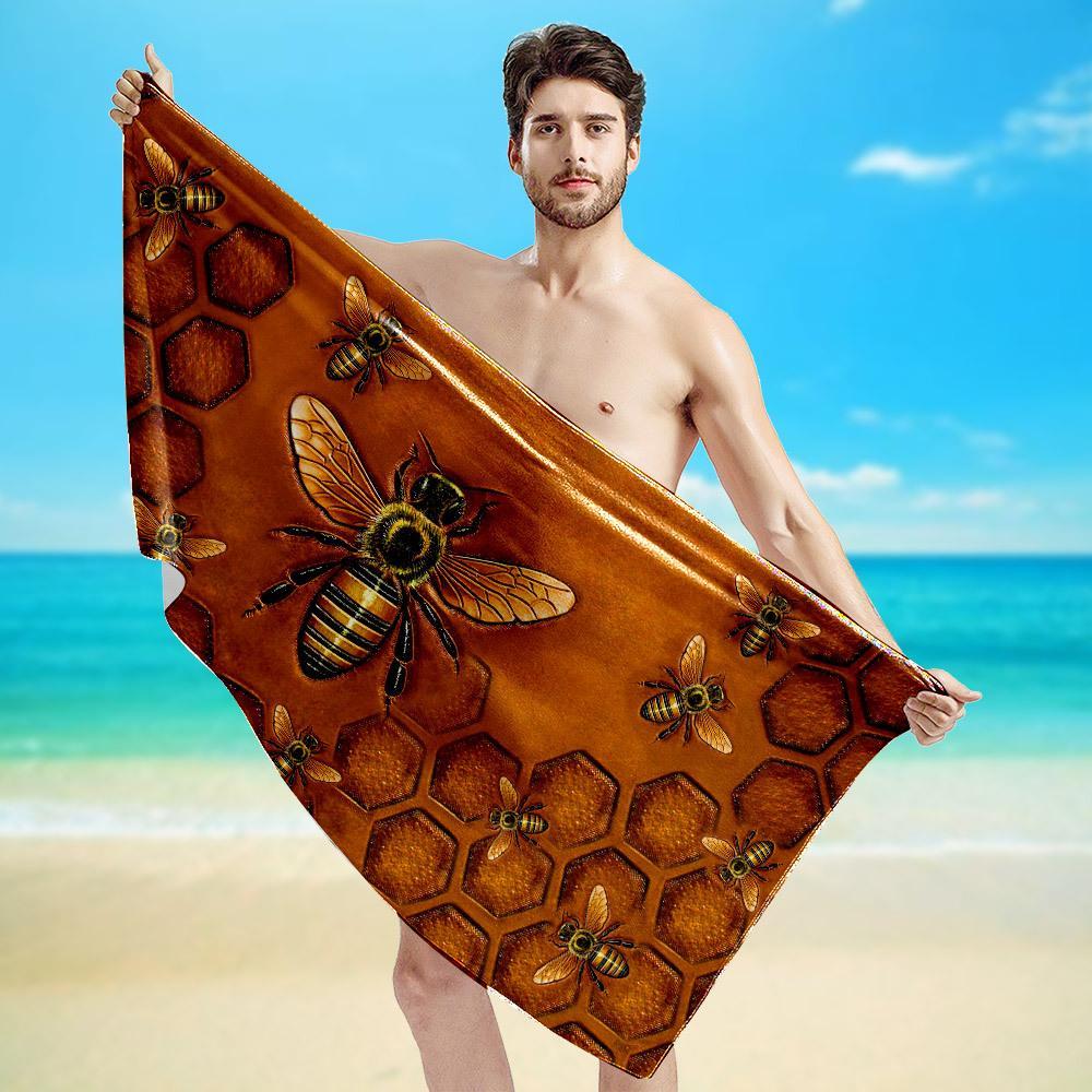 Gearhuman 3D Bee Beach Towel ZZ0706215 Towel 