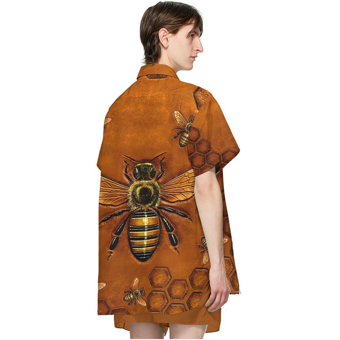 Gearhuman 3D Bee Hawaii Shirt ZZ0306211 Hawai Shirt 
