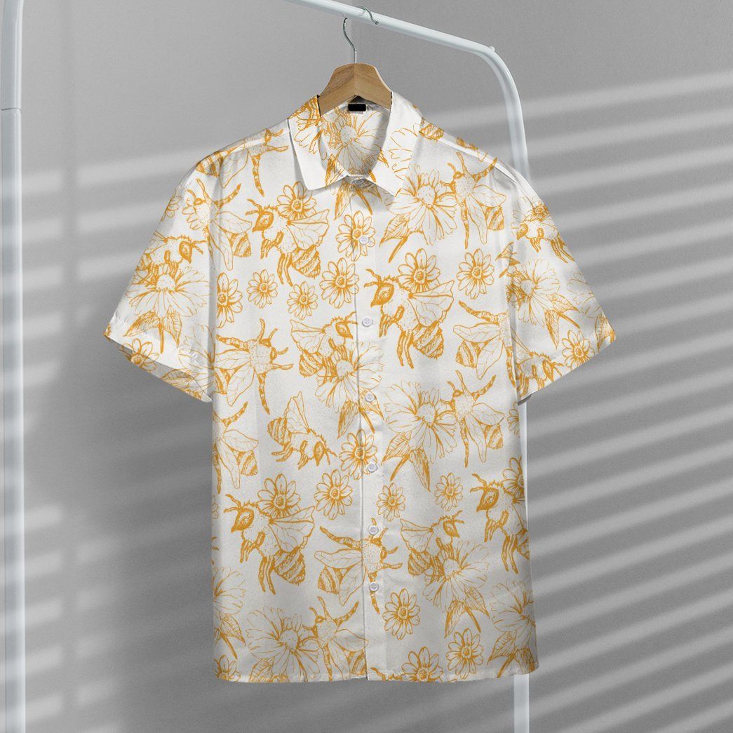 Gearhuman 3D Bees Hawaii Shirt ZK03062112 Hawai Shirt 