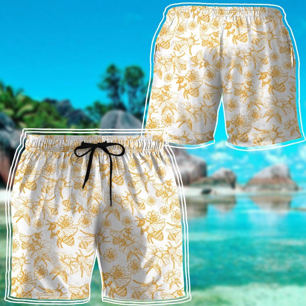 Gearhuman 3D Bees Shorts ZK1406218 Men Shorts 