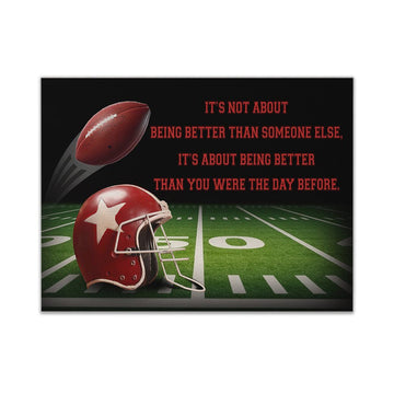 Gearhumans 3D Being Better America Football Custom Canvas