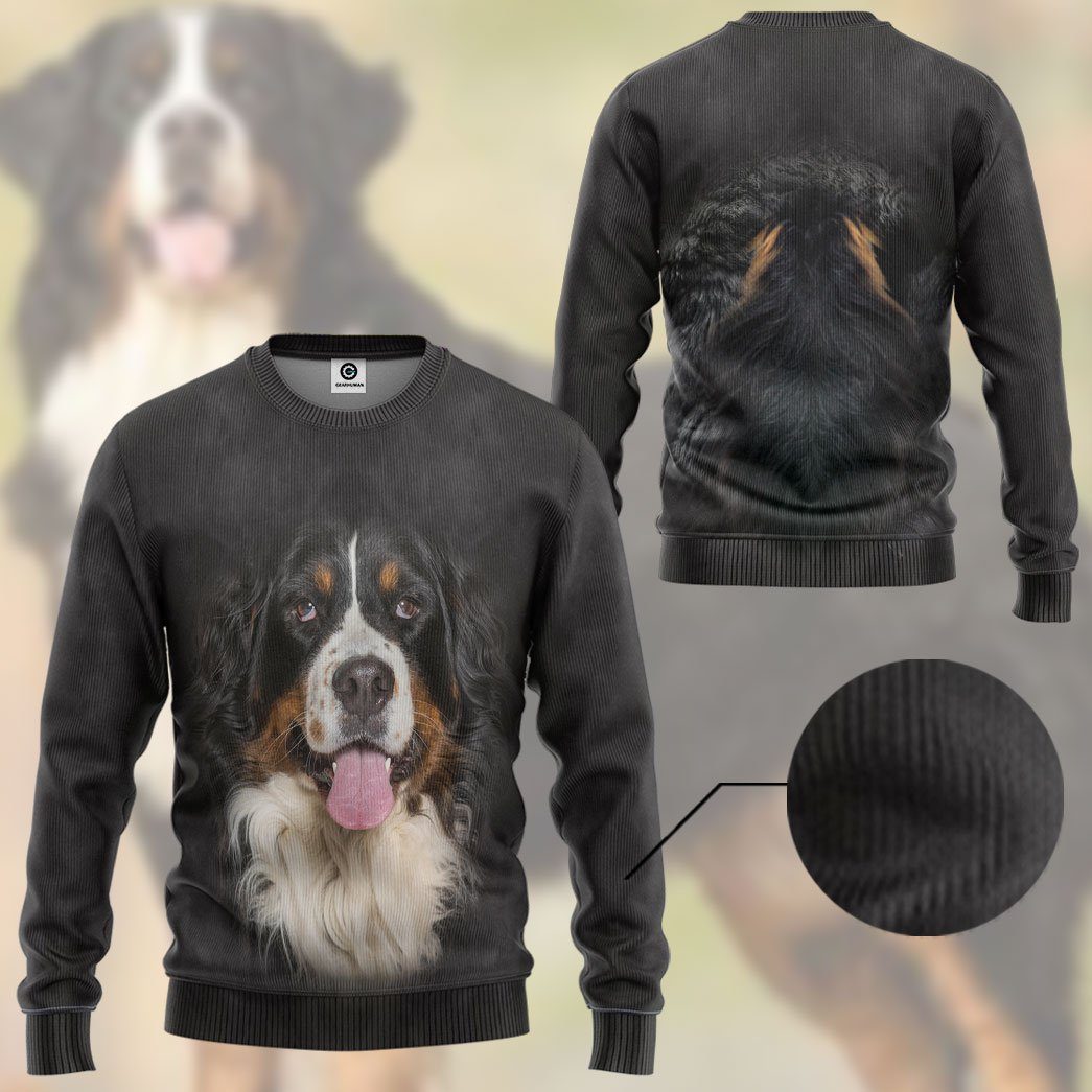 Gearhuman 3D Bernese Mountain Dog Tshirt Hoodie Apparel GV05036 3D Apparel