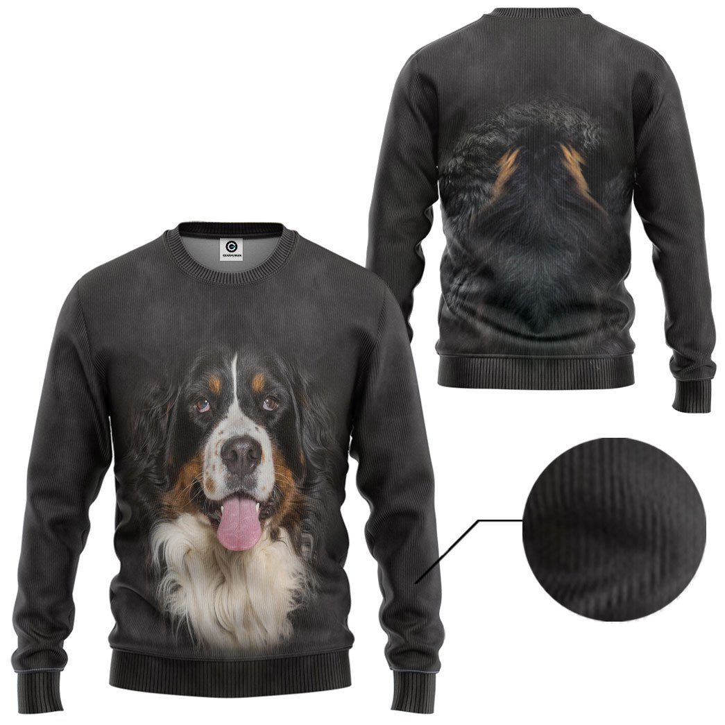 Gearhuman 3D Bernese Mountain Dog Tshirt Hoodie Apparel GV05036 3D Apparel