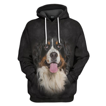 Gearhumans 3D Bernese Mountain Dog Tshirt Hoodie Apparel