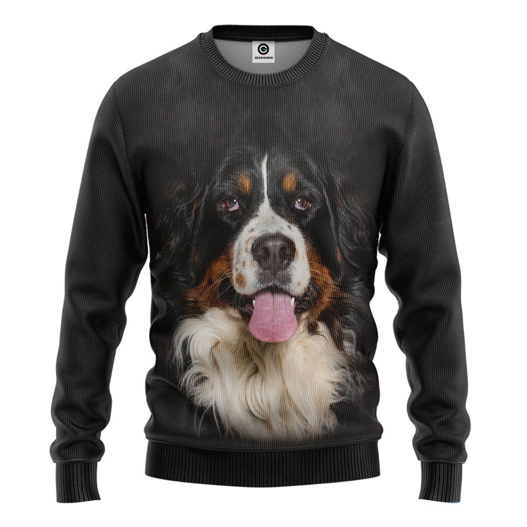 Gearhuman 3D Bernese Mountain Dog Tshirt Hoodie Apparel GV05036 3D Apparel Long Sleeve S