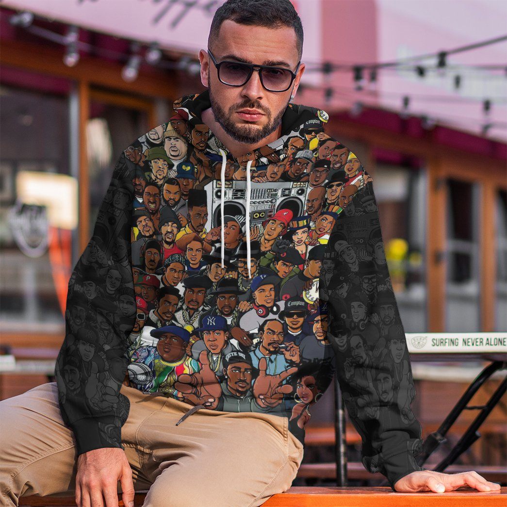gear rap Gearhumans 3D Best Rapper of Hiphop Custom Hoodie Apparel