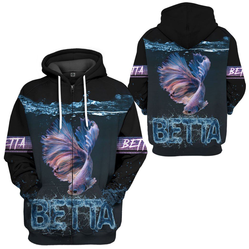 Gearhuman 3D Betta Custom Tshirt Hoodie Apparel GV171111 3D Apparel 
