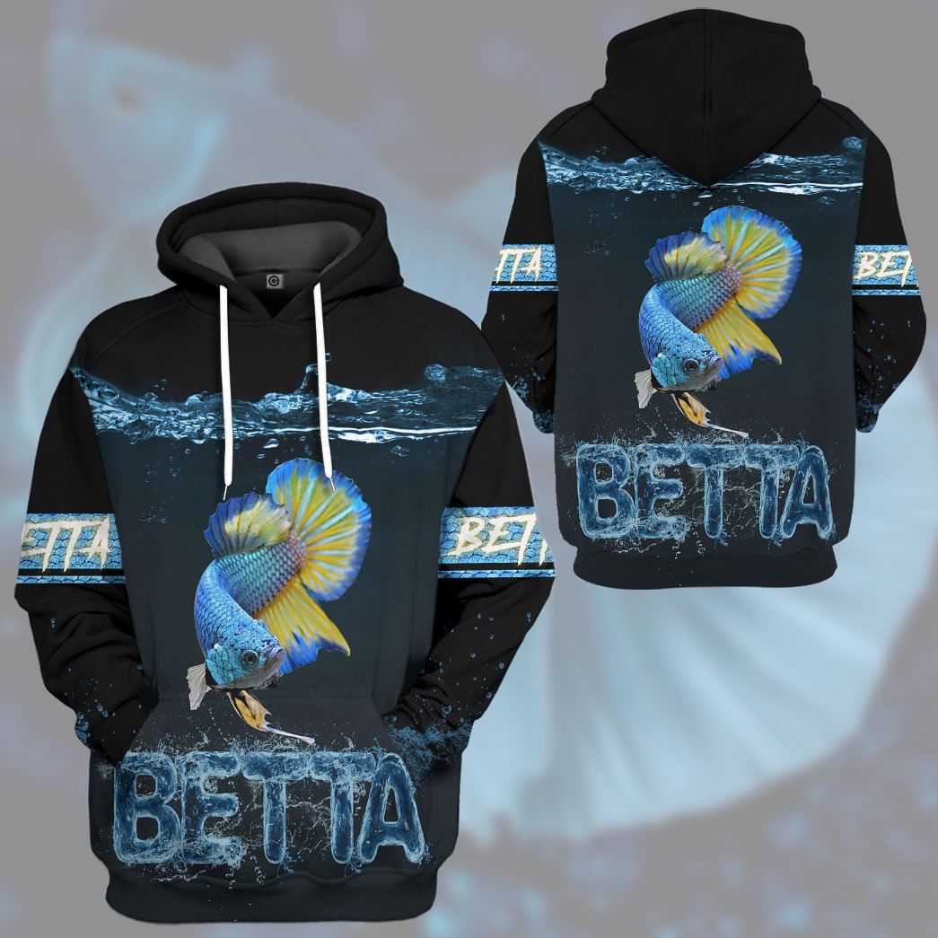 Gearhuman 3D Betta Lovers Custom Tshirt Hoodie Apparel GV171112 3D Apparel 