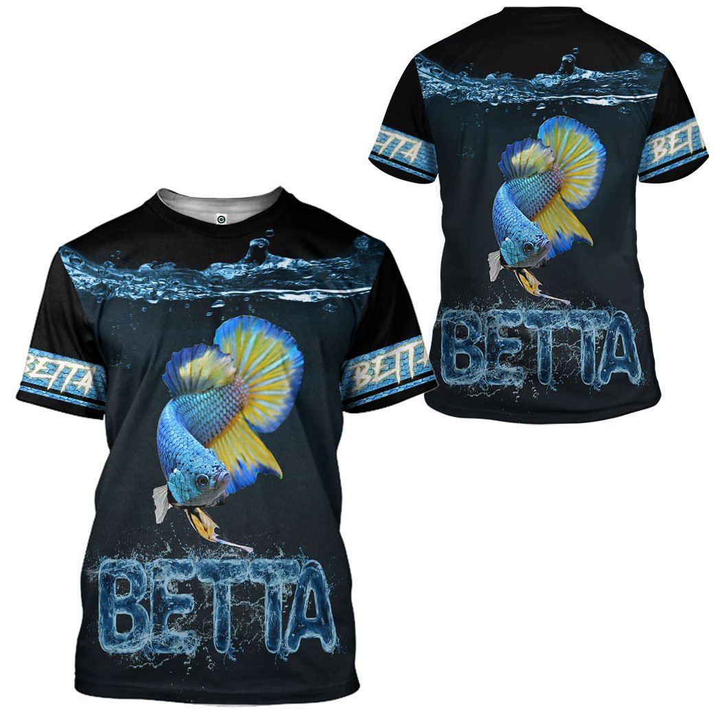 Gearhuman 3D Betta Lovers Custom Tshirt Hoodie Apparel GV171112 3D Apparel 