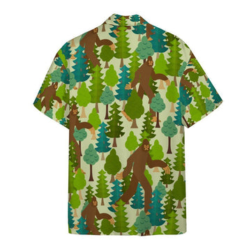 Gearhuman 3D Bigfoot Hawaii shirt ZC1706211 Short Sleeve Shirt 