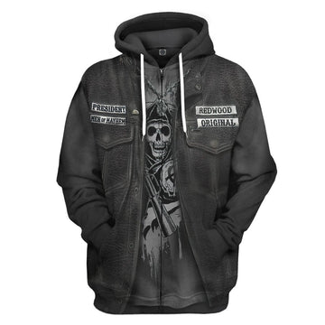 Gearhumans 3D Biker Allover Custom Hoodie Apparel