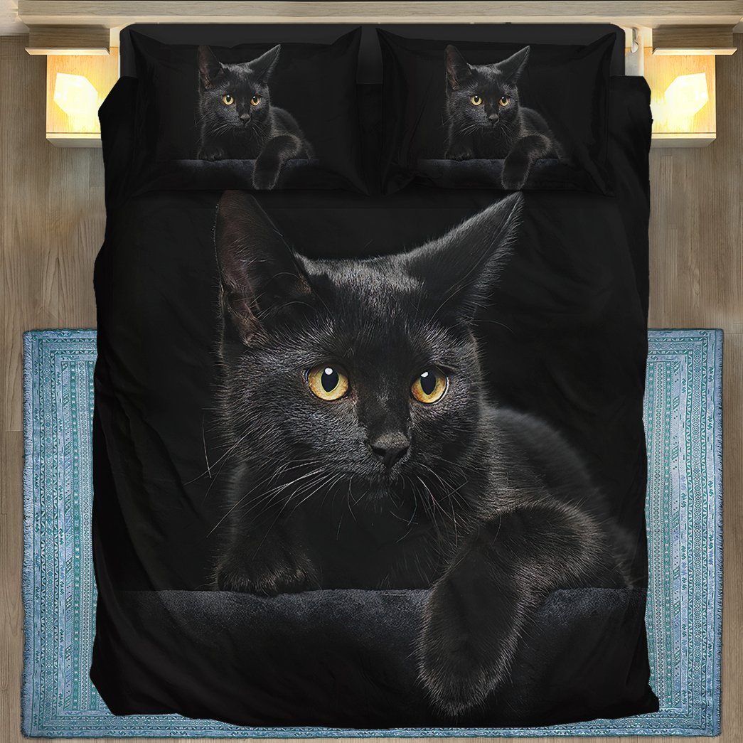 Gearhuman 3D Black Cat Bedding Set GK29126 Combo Bedding 
